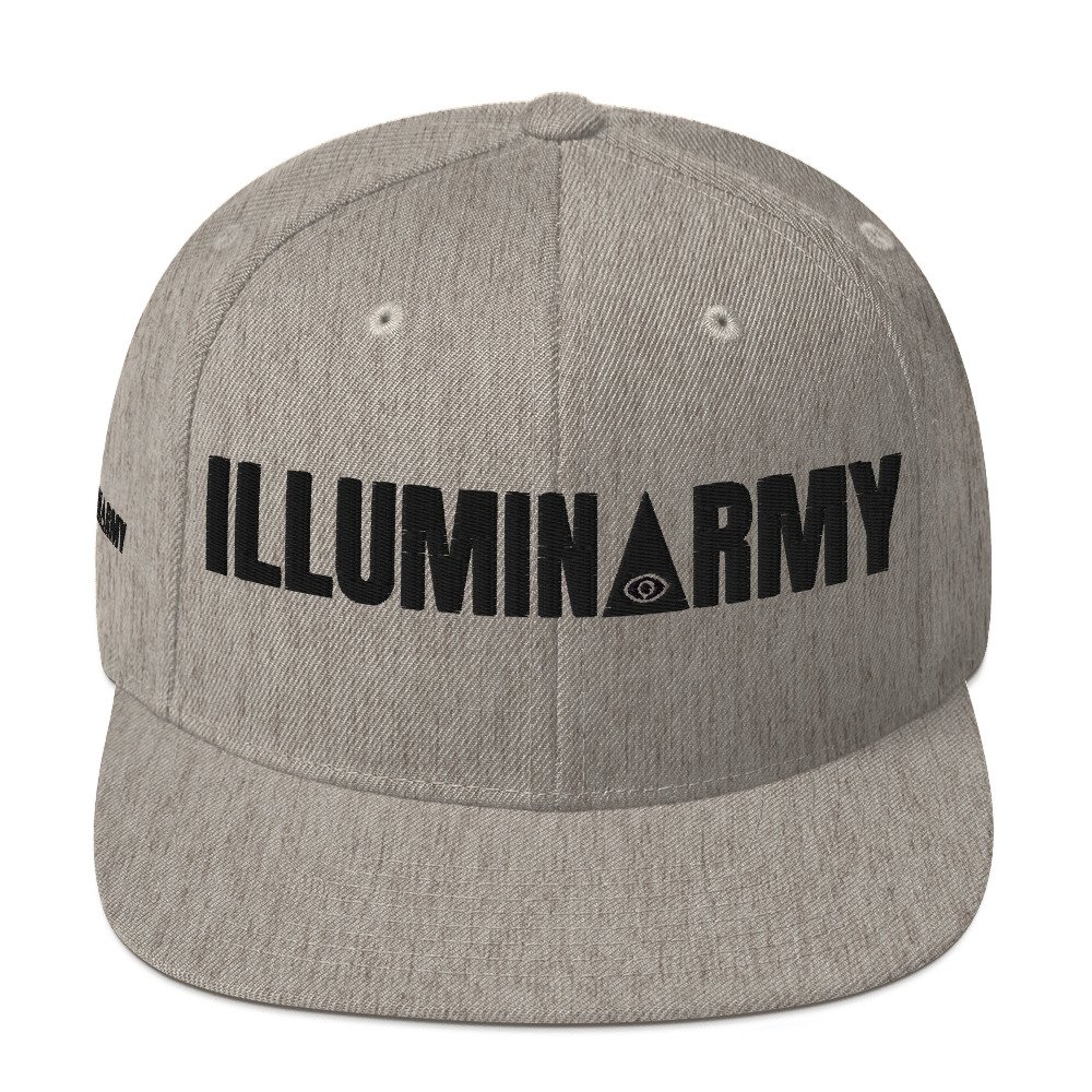 Illuminarmy Snapback Cap – Illuminati Hat Unisex | Inspirational Activist Clothes (Black Text) - Image 13