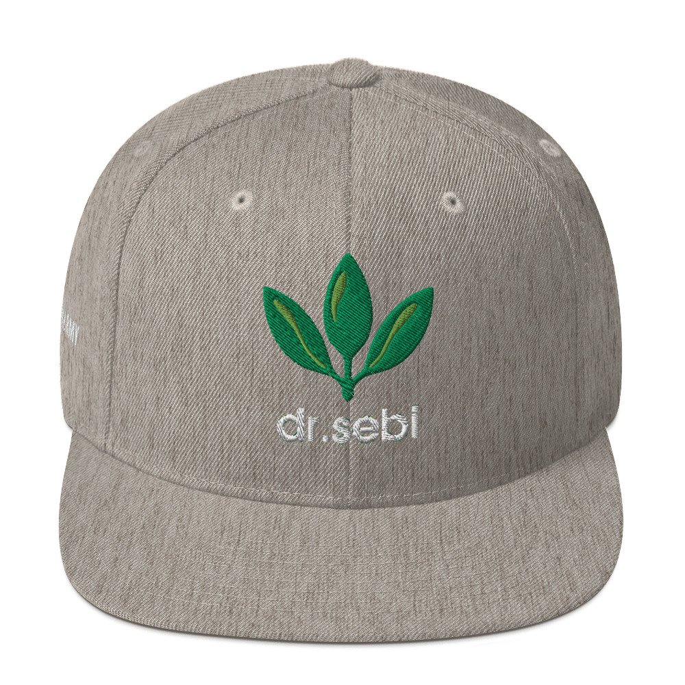 Dr. Sebi Snapback Cap – Inspirational Unisex Hat | Herbalist Clothes (White Text) - Image 69