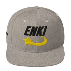 Enki Snapback Cap – Ancient Activist Hat Unisex | Mind Expanding Clothes (Black Text)
