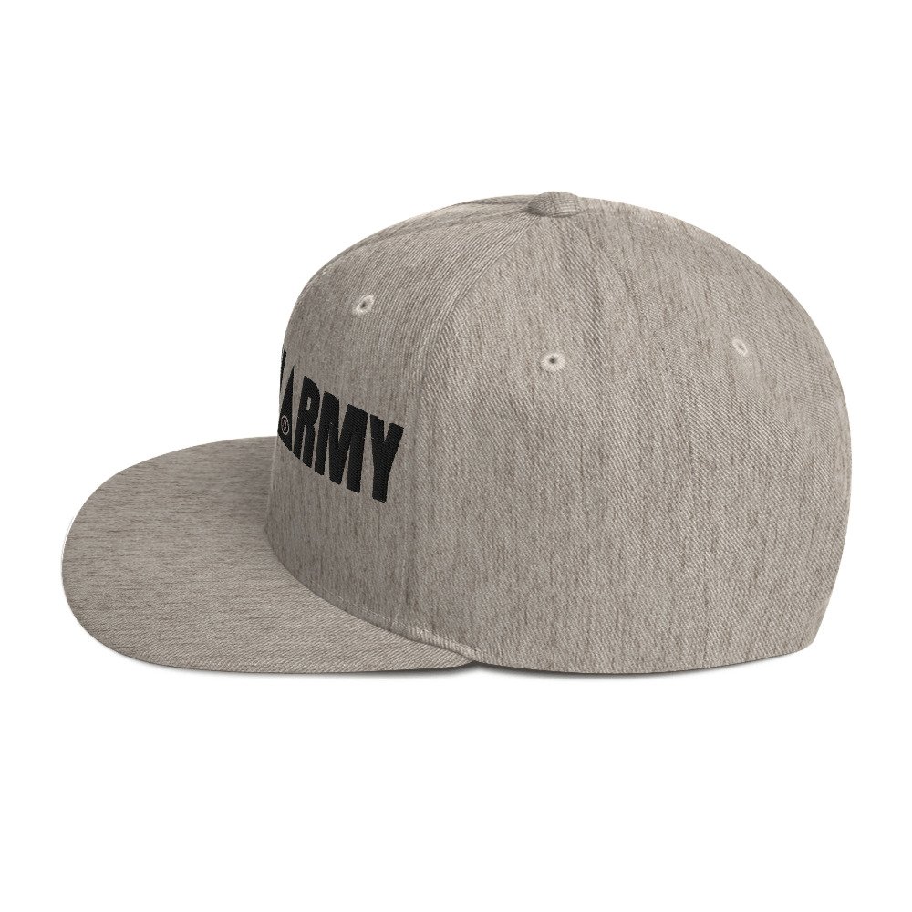 Illuminarmy Snapback Cap – Illuminati Hat Unisex | Inspirational Activist Clothes (Black Text) - Image 15