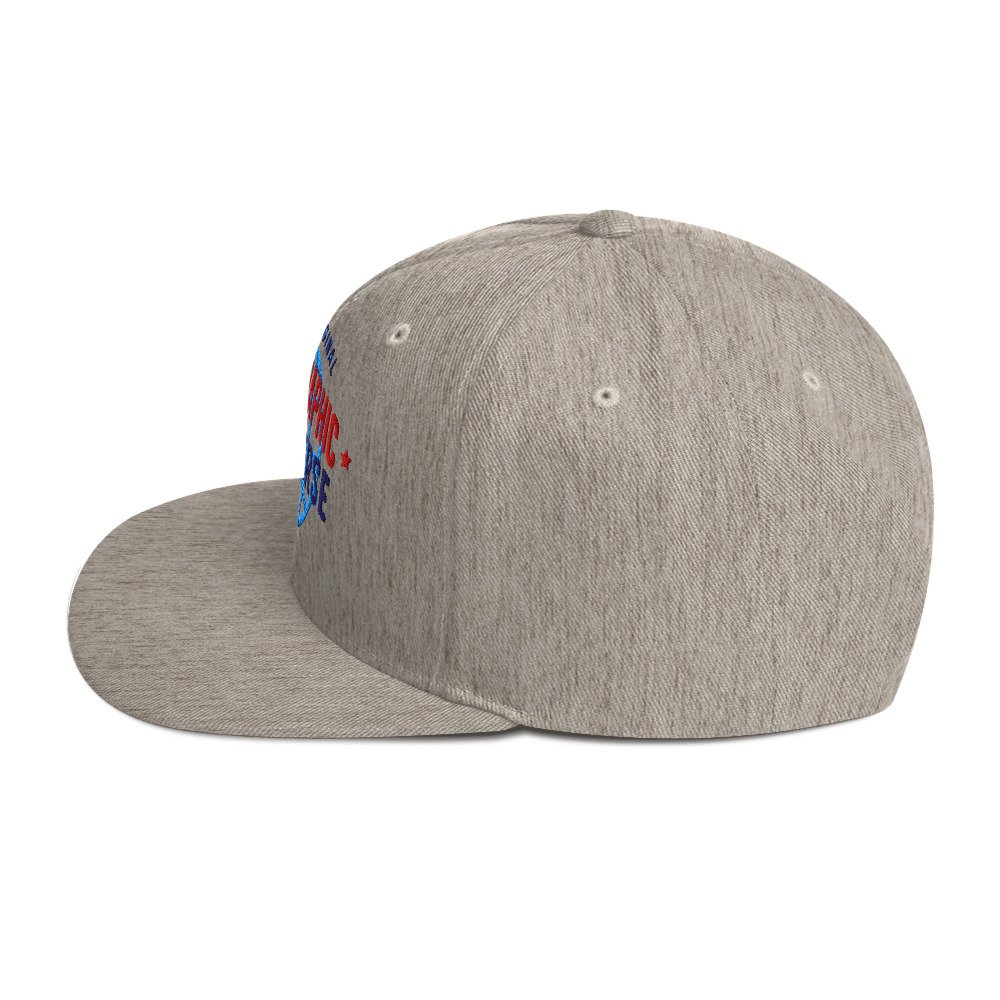 Holographic YOUniverse Snapback Cap – Holographic Universe Clothes Unisex (Navy Text) - Image 15
