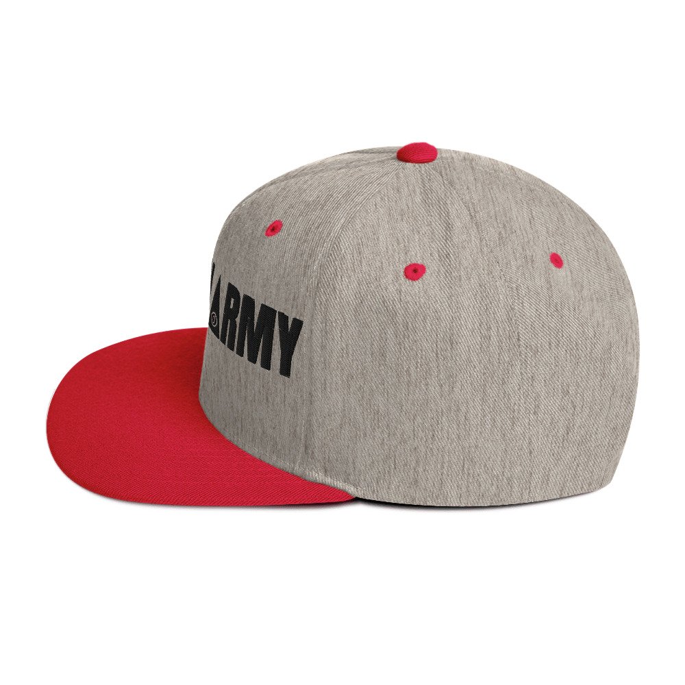 Illuminarmy Snapback Cap – Illuminati Hat Unisex | Inspirational Activist Clothes (Black Text) - Image 27