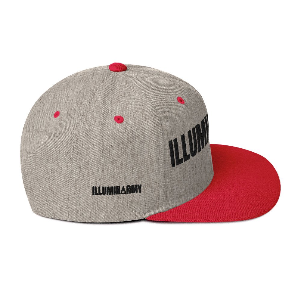 Illuminarmy Snapback Cap – Illuminati Hat Unisex | Inspirational Activist Clothes (Black Text) - Image 28