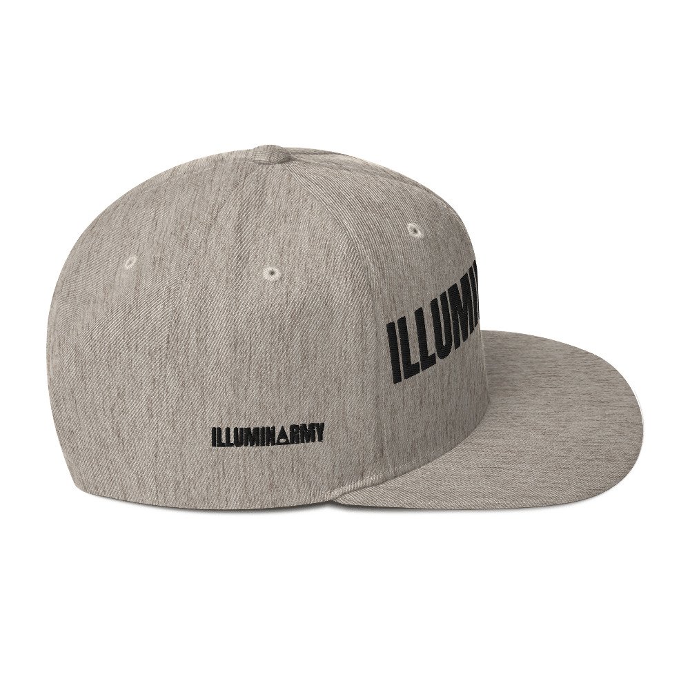 Illuminarmy Snapback Cap – Illuminati Hat Unisex | Inspirational Activist Clothes (Black Text) - Image 16
