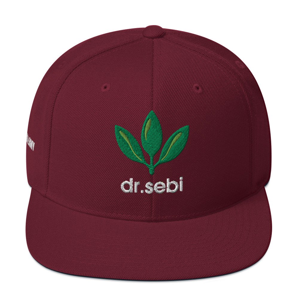 Dr. Sebi Snapback Cap – Inspirational Unisex Hat | Herbalist Clothes (White Text) - Image 45