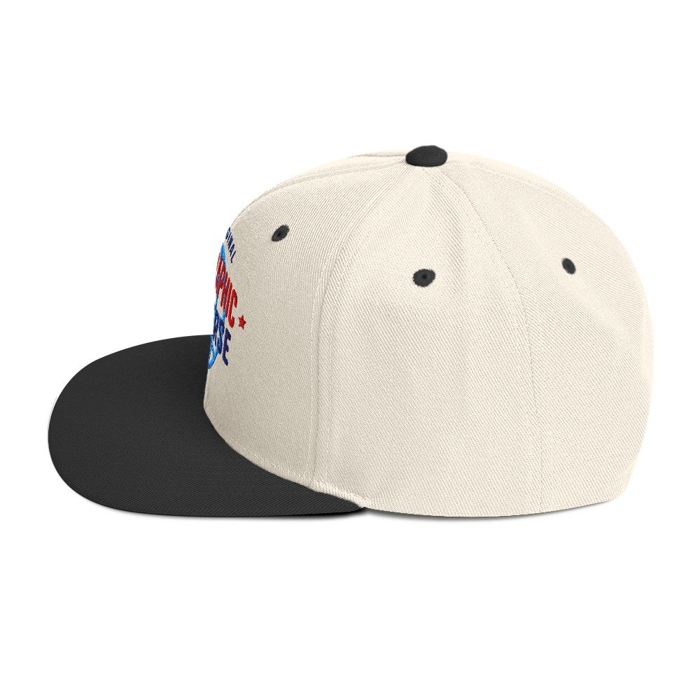 Holographic YOUniverse Snapback Cap – Holographic Universe Clothes Unisex (Navy Text) - Image 19