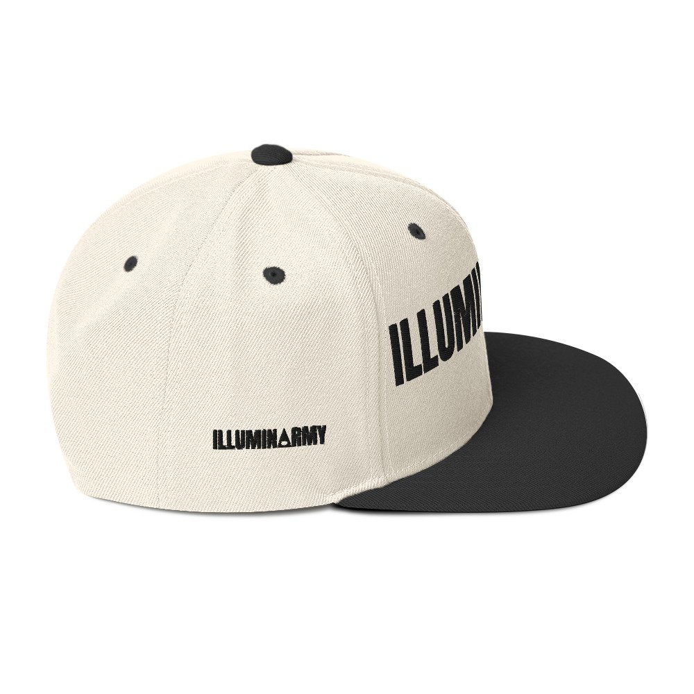 Illuminarmy Snapback Cap – Illuminati Hat Unisex | Inspirational Activist Clothes (Black Text) - Image 20