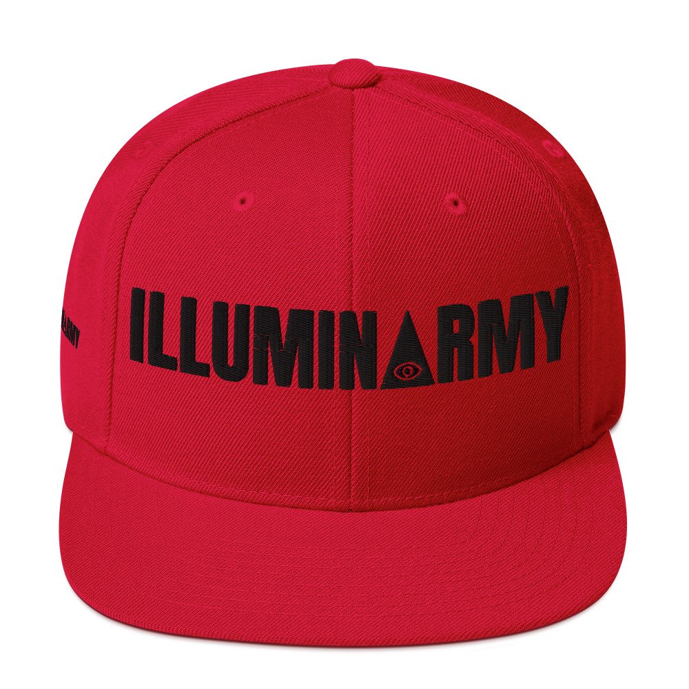 Illuminarmy Snapback Cap – Illuminati Hat Unisex | Inspirational Activist Clothes (Black Text) - Image 33