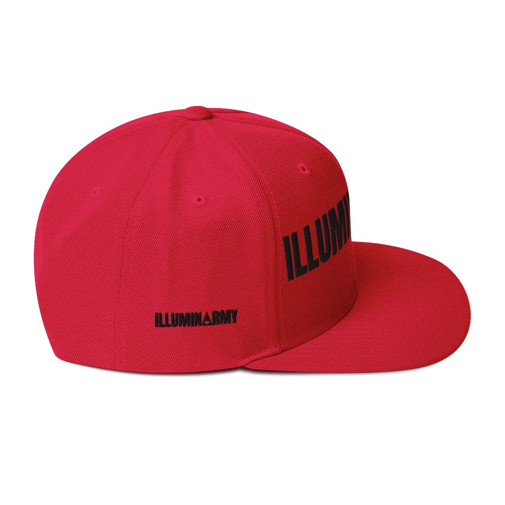 Illuminarmy Snapback Cap – Illuminati Hat Unisex | Inspirational Activist Clothes (Black Text) - Image 36