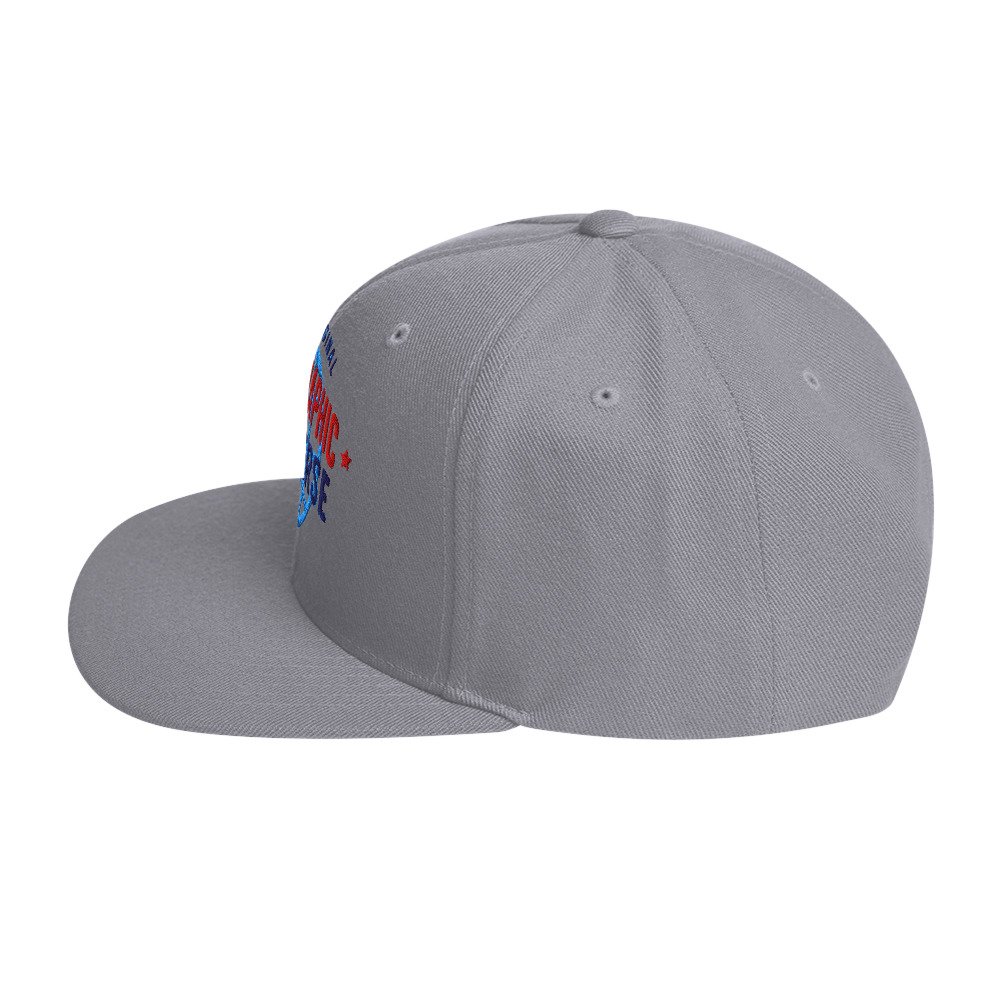 Holographic YOUniverse Snapback Cap – Holographic Universe Clothes Unisex (Navy Text) - Image 27