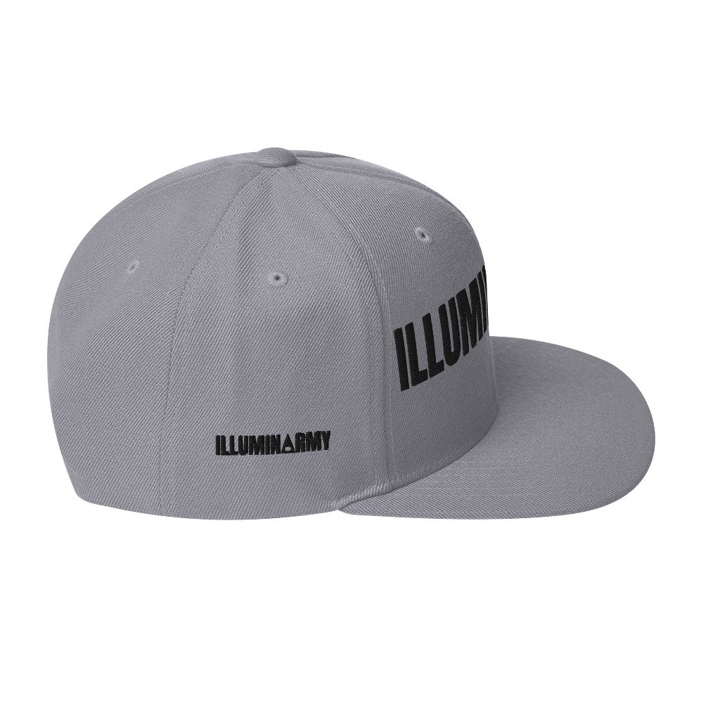Illuminarmy Snapback Cap – Illuminati Hat Unisex | Inspirational Activist Clothes (Black Text) - Image 32