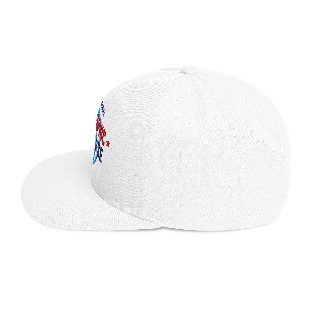 Holographic YOUniverse Snapback Cap – Holographic Universe Clothes Unisex (Navy Text) - Image 23