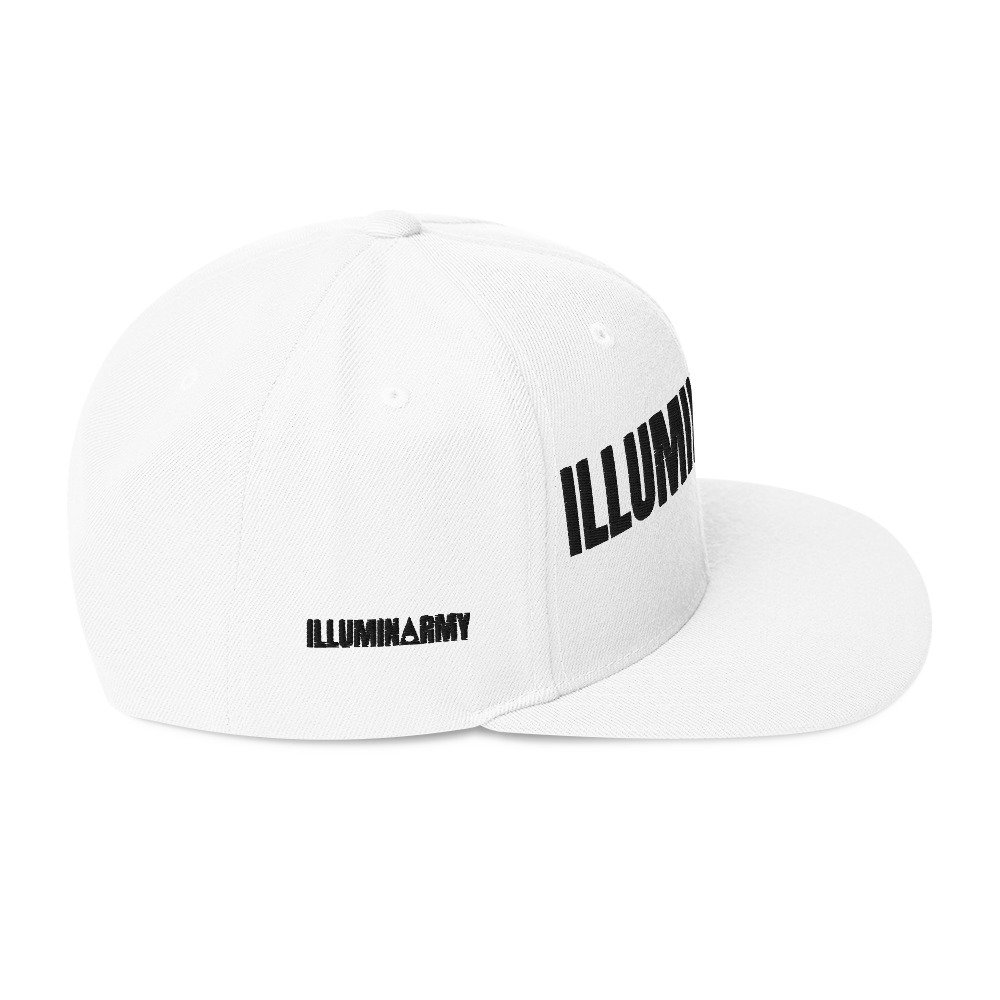 Illuminarmy Snapback Cap – Illuminati Hat Unisex | Inspirational Activist Clothes (Black Text) - Image 4