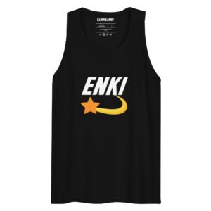 Enki Tank Top – Unisex 100% Cotton Vest | Mind Expanding Ancient Activist Clothes (White Text)