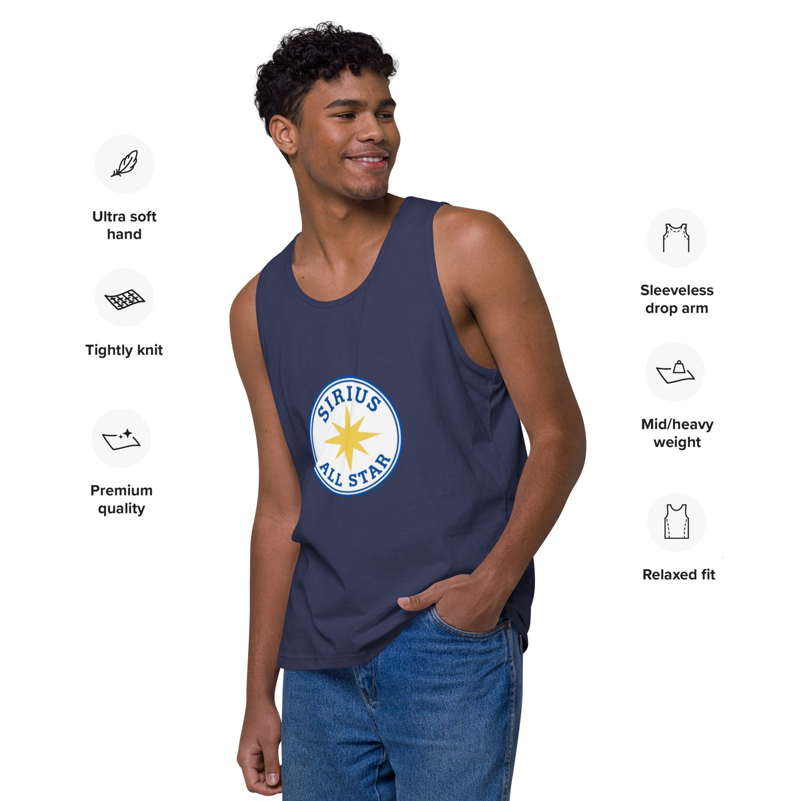 Sirius All Star Tank Top – Unisex 100% Cotton Inspirational Vest | Mind Expanding Clothes - Image 4