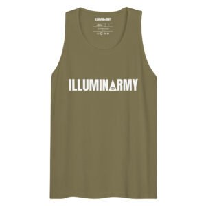 Illuminarmy Tank Top – Unisex 100% Cotton Illuminati Vest | Inspirational Activist Clothes (White Text)