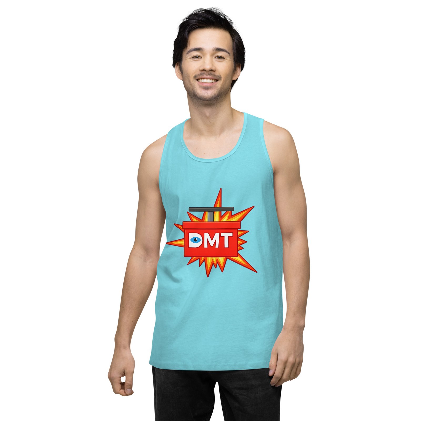 DMT Tank Top – Unisex 100% Cotton Psychedelic Vest | DMT TNT Explosion/Mind Expanding Clothes - Image 7