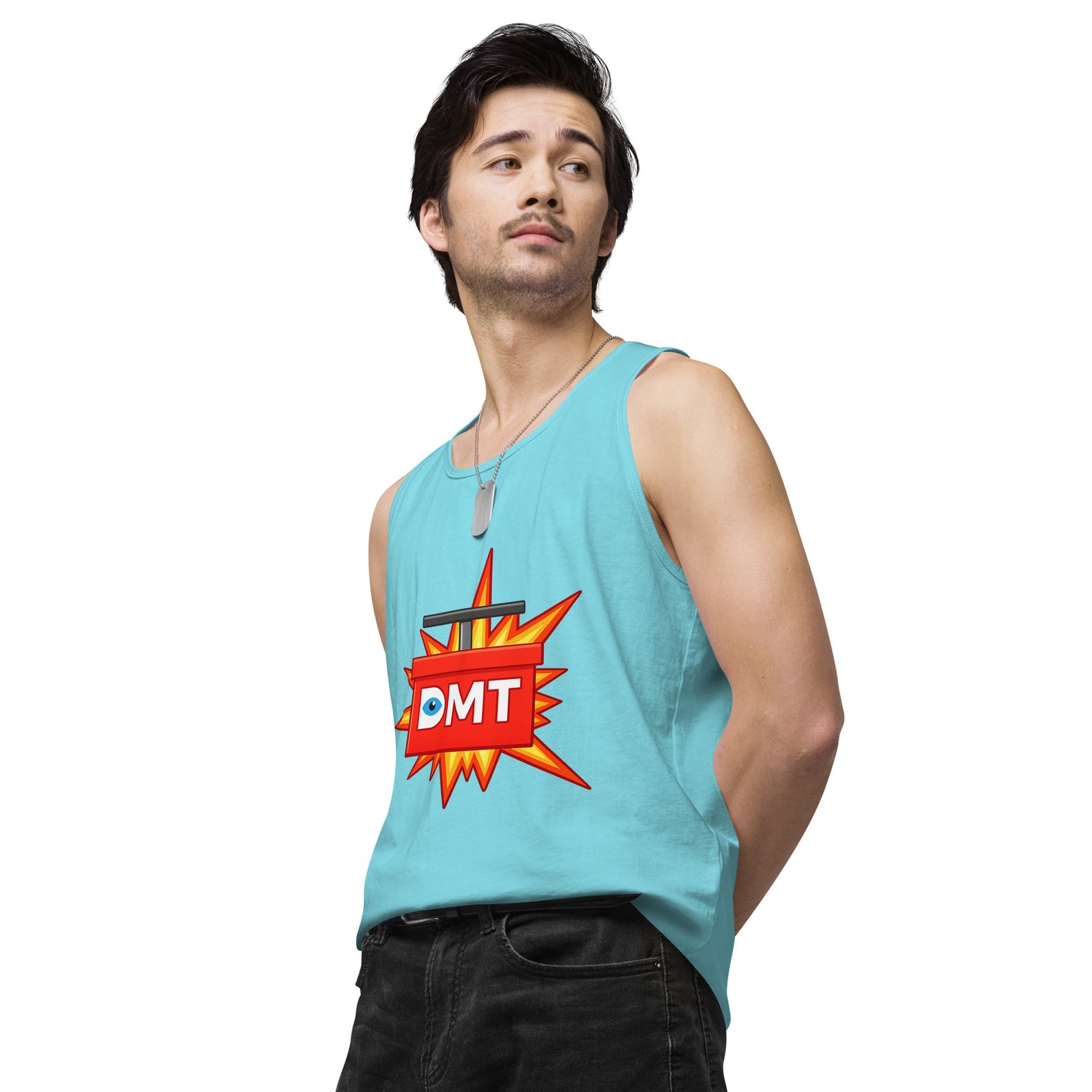 DMT Tank Top – Unisex 100% Cotton Psychedelic Vest | DMT TNT Explosion/Mind Expanding Clothes - Image 8