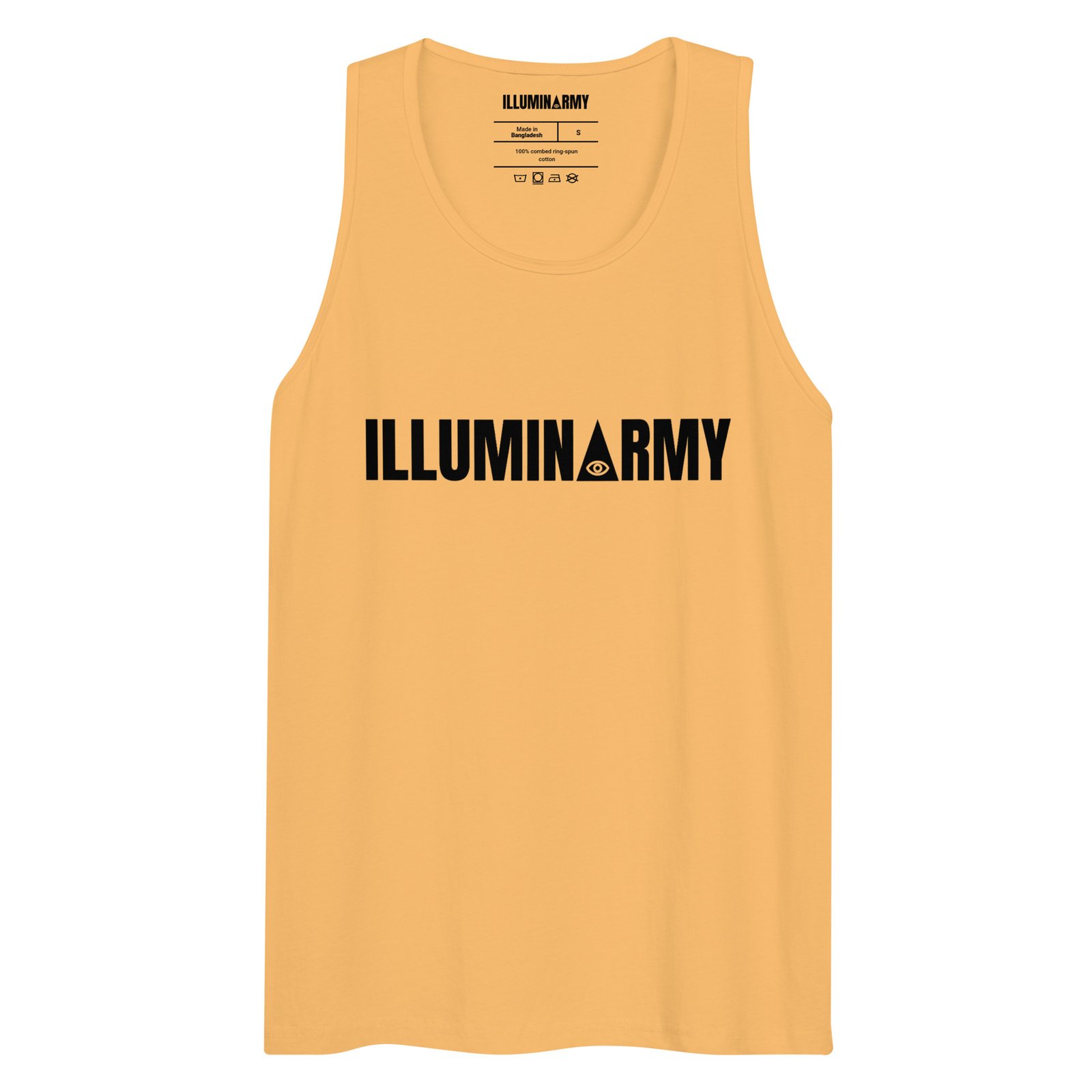 Illuminarmy Tank Top – Unisex 100% Cotton Illuminati Vest | Inspirational Activist Clothes (Black Text) - Image 15