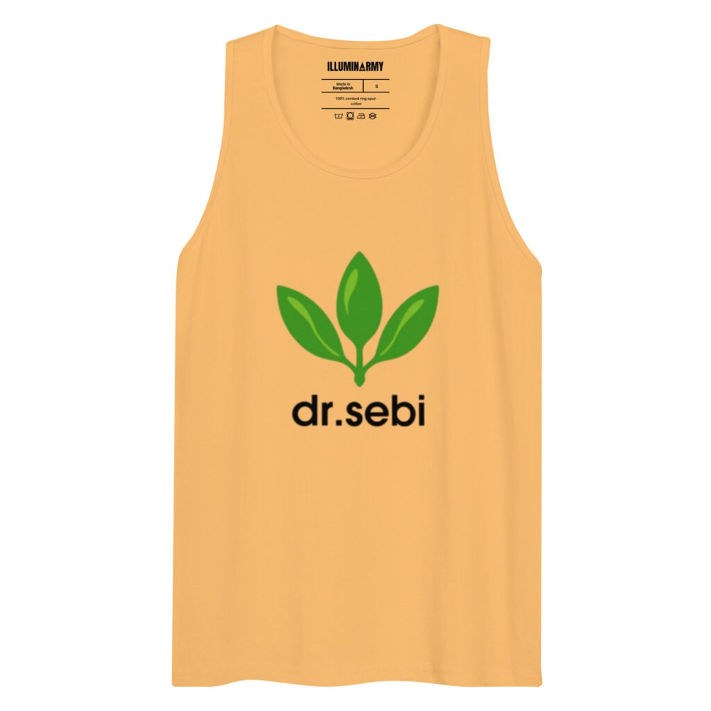 Dr. Sebi Tank Top – Unisex 100% Cotton Inspirational Vest | Herbalist Clothes (Black Text)