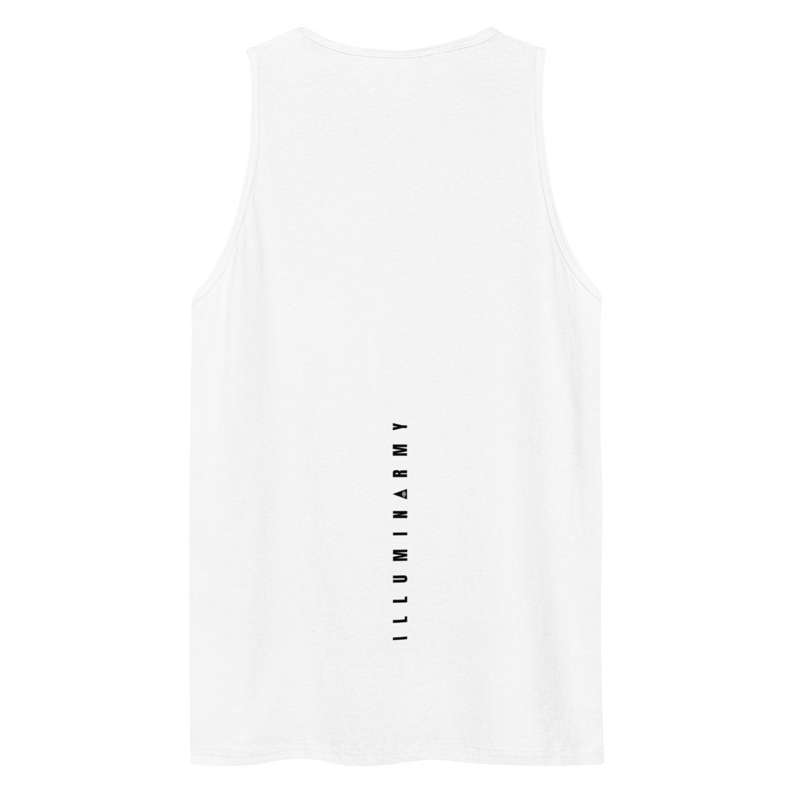 Illuminarmy Tank Top – Unisex 100% Cotton Illuminati Vest | Inspirational Activist Clothes (Black Text) - Image 2