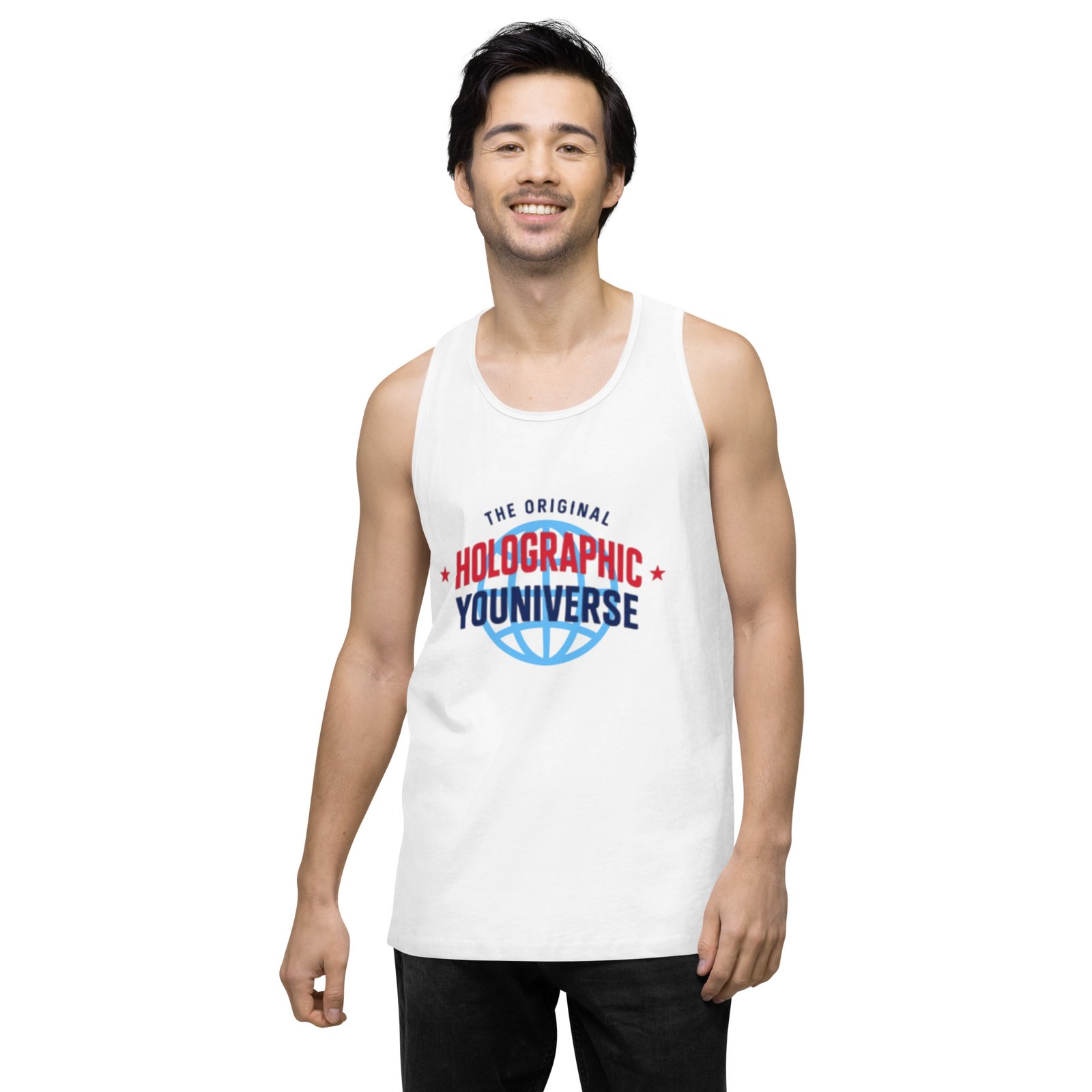 Holographic YOUniverse Tank Top – Unisex 100% Cotton Holographic Universe Vest - Image 7