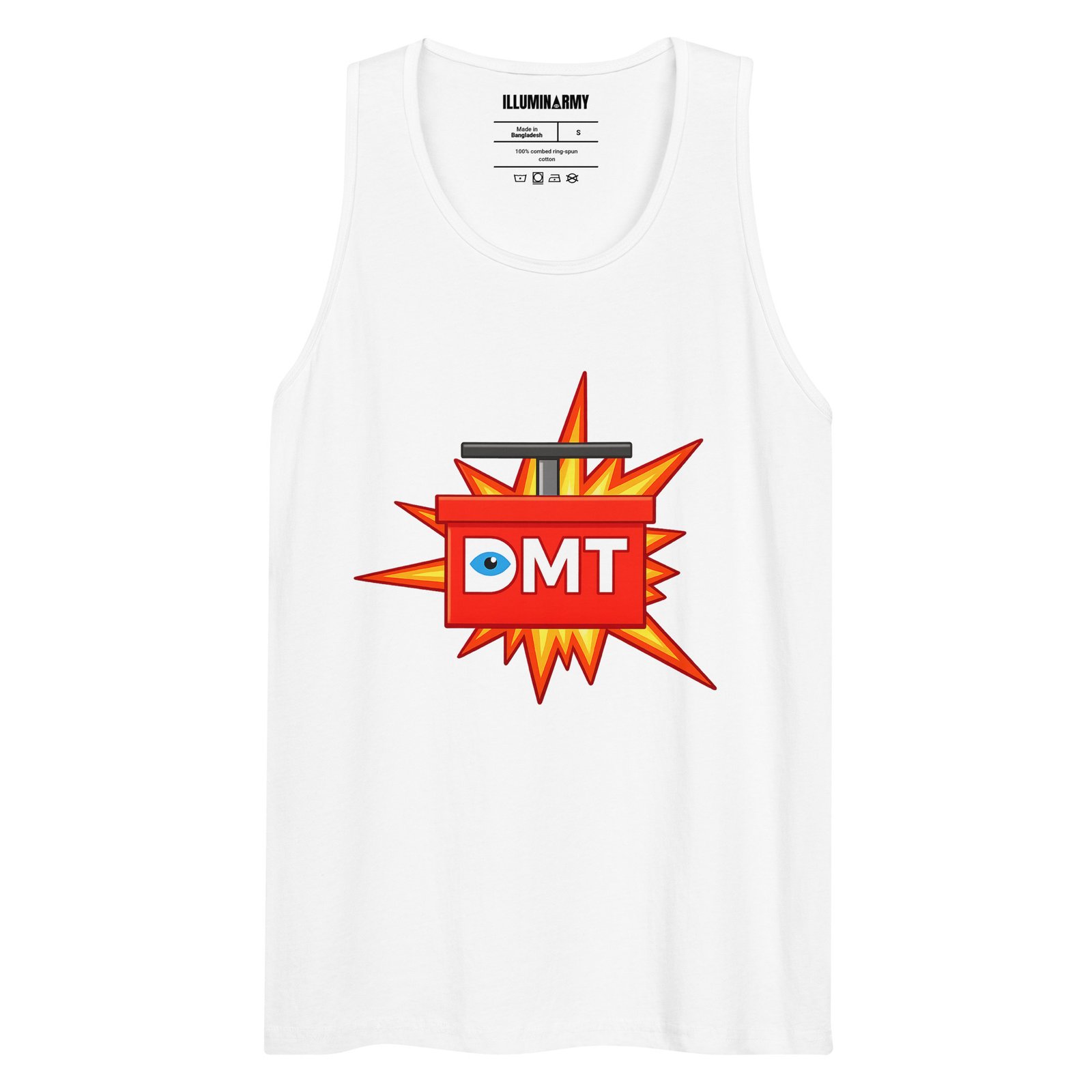 DMT Tank Top – Unisex 100% Cotton Psychedelic Vest | DMT TNT Explosion/Mind Expanding Clothes - Image 13