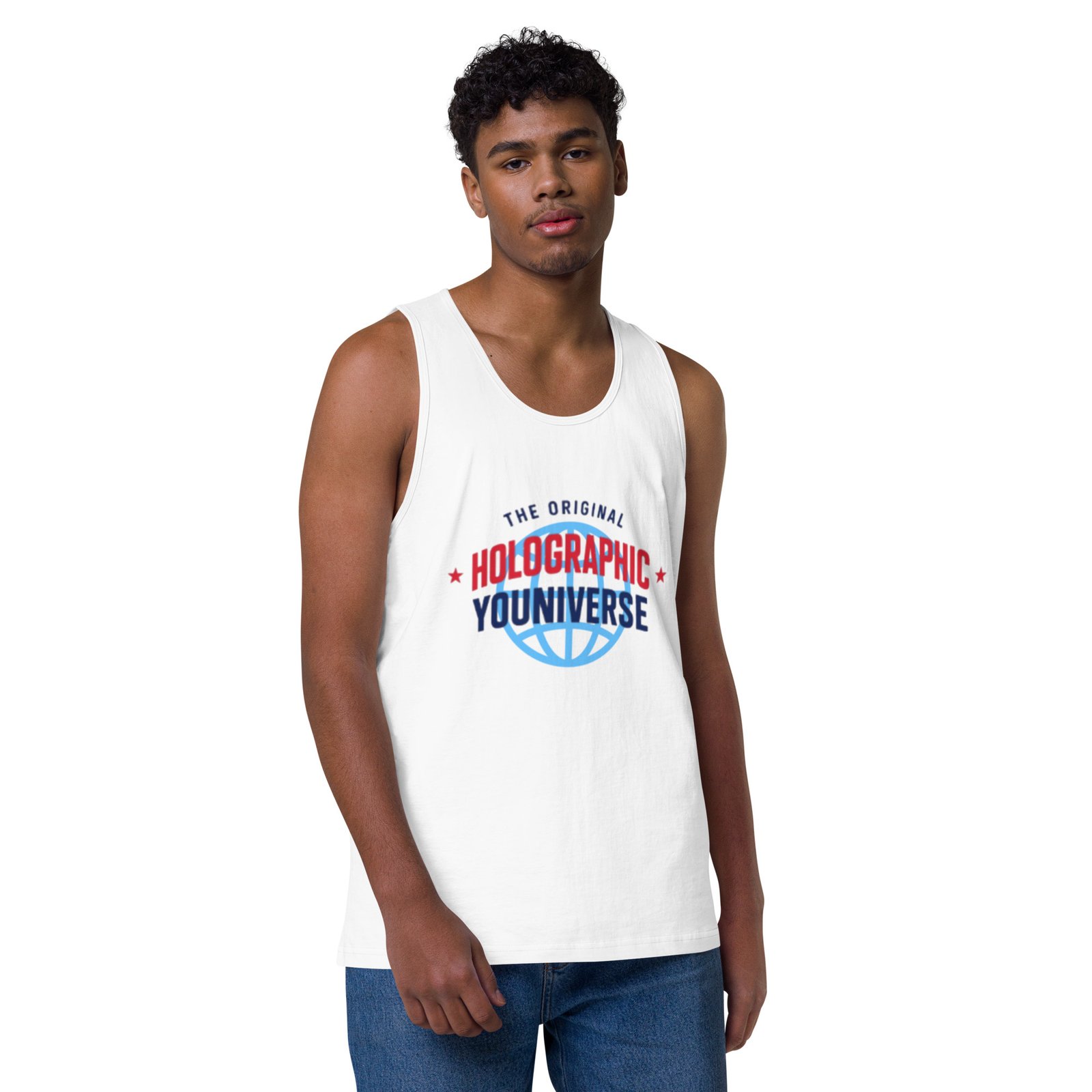 Holographic YOUniverse Tank Top – Unisex 100% Cotton Holographic Universe Vest - Image 5