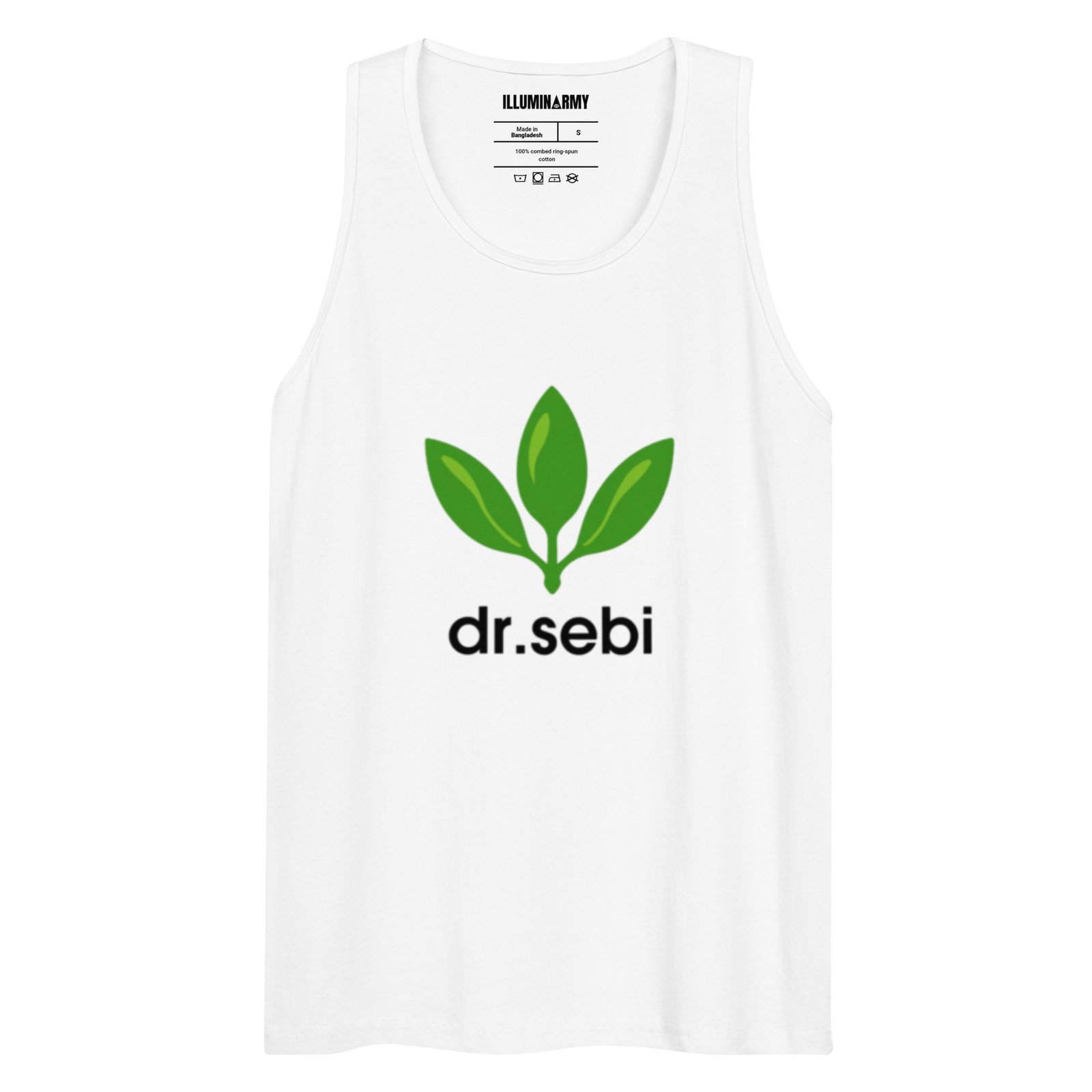 Dr. Sebi Tank Top – Unisex 100% Cotton Inspirational Vest | Herbalist Clothes (Black Text) - Image 13