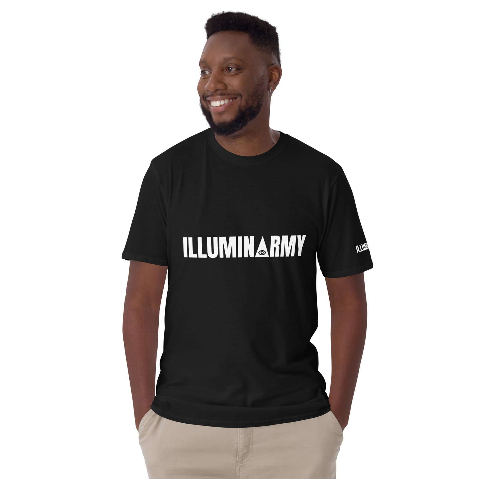 Illuminarmy T-Shirt – Unisex 100% Cotton Illuminati Tee | Inspirational Activist Clothes (White Text) - Image 5