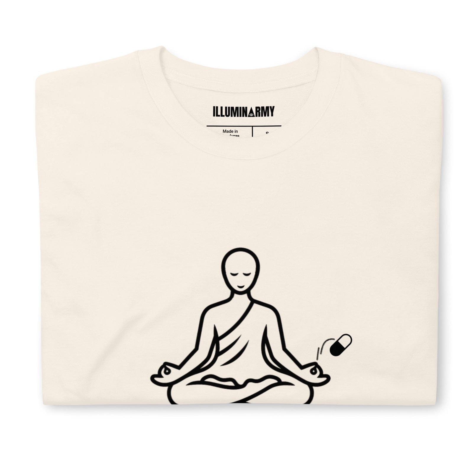 Meditation T-Shirt – Unisex 100% Cotton Meditate Medication Tee | Spiritual Clothes (Black Text) - Image 4
