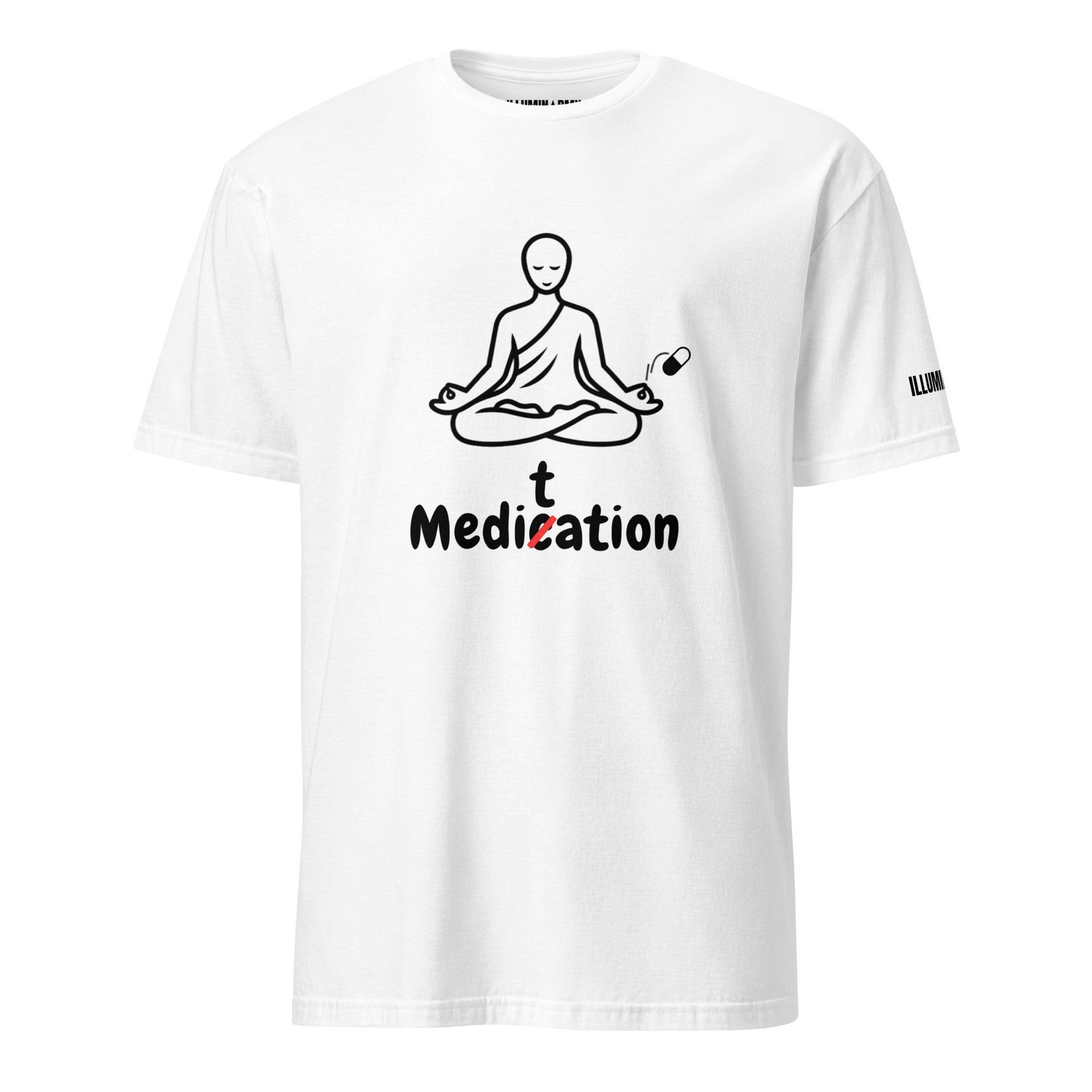Meditation T-Shirt – Unisex 100% Cotton Meditate Medication Tee | Spiritual Clothes (Black Text) - Image 9
