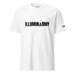 Illuminarmy T-Shirt – Unisex 100% Cotton Illuminati Tee | Inspirational Activist Clothes (Black Text)