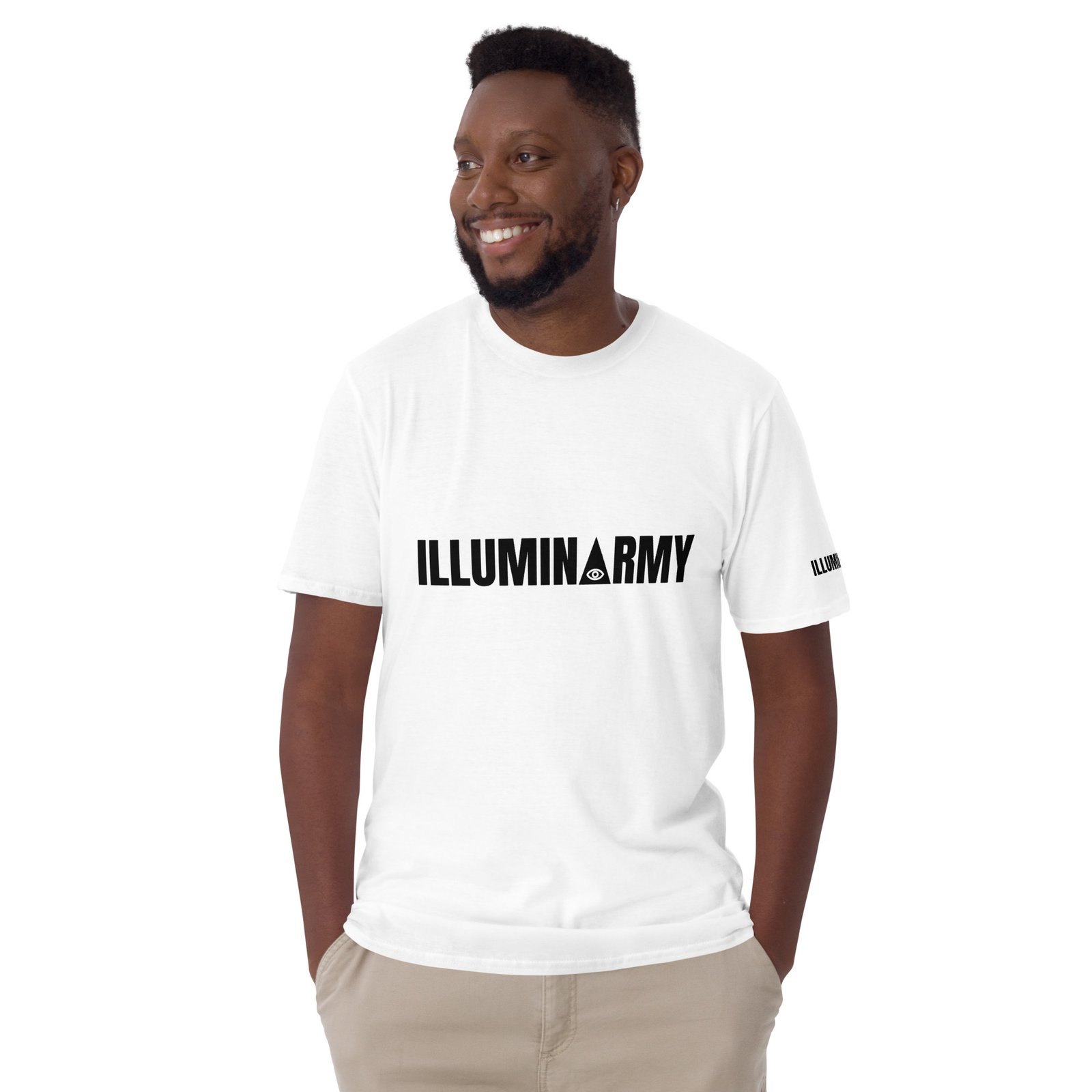 Illuminarmy T-Shirt – Unisex 100% Cotton Illuminati Tee | Inspirational Activist Clothes (Black Text) - Image 5